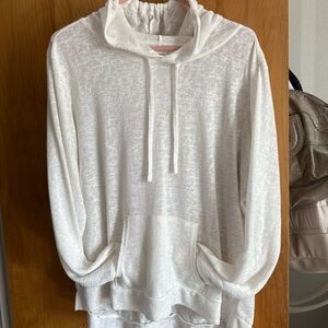 Weatherproof Vintage Sheer White Hoodie